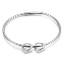 Pulseira com Pingente de Coração Personalizável Banhado a Ouro 18k