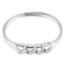 Pulseira com Pingente de Coração Personalizável Banhado a Ouro 18k