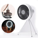 Ventilador Portátil Multifuncional de Teto ou Mesa com Luz de Led