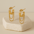 Brinco Argola Velluto Banhado em Ouro 18k