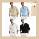 Camisa Masculina em Linho Com Bolso Imbituba