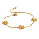 Pulseira Flores Banhada em Ouro 18k