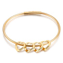 Pulseira com Pingente de Coração Personalizável Banhado a Ouro 18k