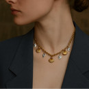 Colar de Conchas Nacre de Lune Banhado em Ouro 18K