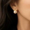 Brinco de Pérola Perle Oceanne Banhado em Ouro 18k