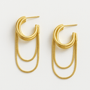 Brinco Argola Velluto Banhado em Ouro 18k