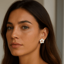 Brinco Camélia Dorée Banhado em Ouro 18k