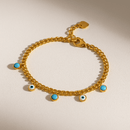 Pulseira Olho Grego Názar Banhada em Ouro 18k