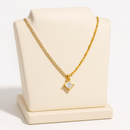 Colar com Pingente de Zircônia Cubica Banhado em Ouro 18k