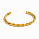 Bracelete Romano Torcido Banhado em Ouro 18k