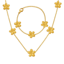 Colar e Pulseira Sol da Manhã Banhado em Ouro 18k