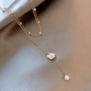 Colar Duplo Floréine Banhado em Ouro 18k