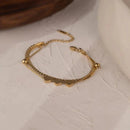 Pulseira Dupla Três Corações Banhada em Ouro 18k