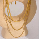 Colar Triplo Couches de Luxe Banhado em Ouro 18k