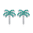 Brinco Palmeira com Pedras Verdes