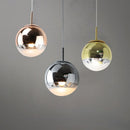 Lustre Pendente Bola de Led Espelhado