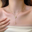 Colar Duplo Floréine Banhado em Ouro 18k
