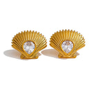 Brinco Larmes de Mer Banhado em Ouro 18k