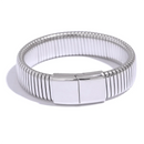 Pulseira Grossa com Textura Banhada em Ouro 18k
