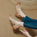 Argos Sandália Feminina Com Fivela Lateral De Couro