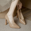 Seattle Sapato Scarpin Feminino de Salto Alto Minimalista - Creme