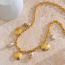 Colar de Conchas Nacre de Lune Banhado em Ouro 18K