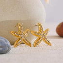 Brincos Estrela do Mar com Zircônia | Charllote Joias