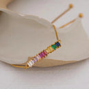 Pulseira Arco Iris Banhada em Ouro 18k