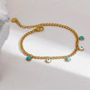 Pulseira Olho Grego Názar Banhada em Ouro 18k