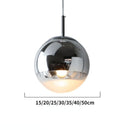 Lustre Pendente Bola de Led Espelhado