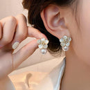 Brinco de Pérola Perle & Pétale Banhado em Ouro 18k