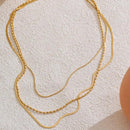 Colar Trinité Dorée Banhado em Ouro 18k