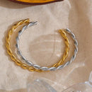 Bracelete Romano Torcido Banhado em Ouro 18k
