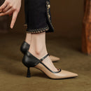 Bruxelas Sapato Scarpin Feminino de Couro