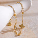 Pulseira Micro Flores Banhada em Ouro 18k