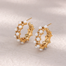 Brinco com Micropérolas Banhado em Ouro 18k