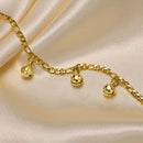 Tornozeleira Calize de Sino Banhada em Ouro 18k