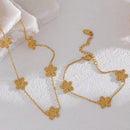 Colar e Pulseira Sol da Manhã Banhado em Ouro 18k