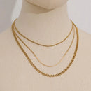 Colar Triplo Couches de Luxe Banhado em Ouro 18k