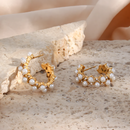 Brinco com Micropérolas Banhado em Ouro 18k