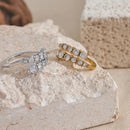 Anel Ajustável com Pedras de Zircônia Banhado em Ouro 18k