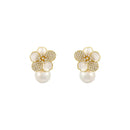 Brinco de Pérola Perle & Pétale Banhado em Ouro 18k