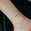 Tornozeleira Charme com Zircão Banhada em Ouro 18k