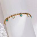 Pulseira Olho Grego Názar Banhada em Ouro 18k