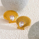 Brinco Larmes de Mer Banhado em Ouro 18k