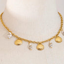 Colar de Conchas Nacre de Lune Banhado em Ouro 18K