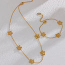 Colar e Pulseira Sol da Manhã Banhado em Ouro 18k