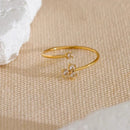 Anel Minimalista Ajustável Banhado em Ouro 18k