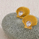 Brinco Larmes de Mer Banhado em Ouro 18k