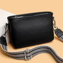 Tunes Bolsa de Ombro de Couro - Preto